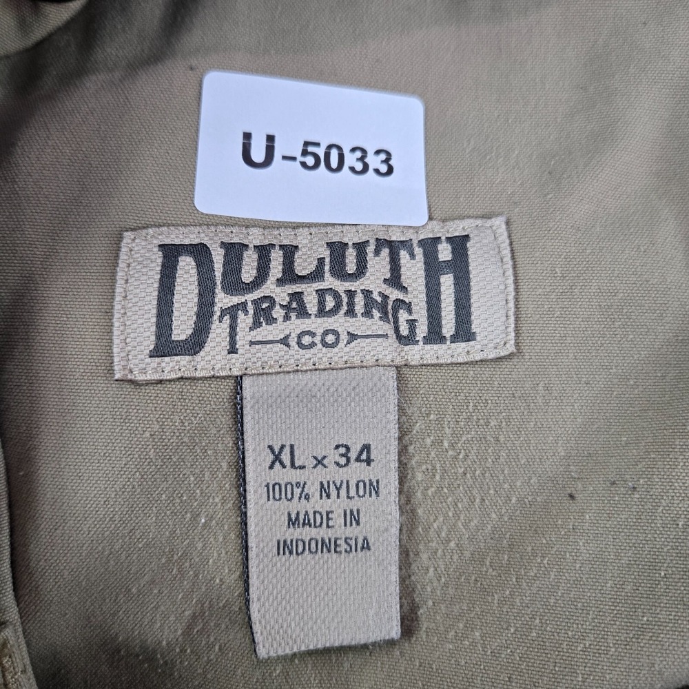 Duluth Men Pants XL Beige Cargo Pockets Nylon Hiking Mid Rise 32 in Inseam - Picture 2 of 12